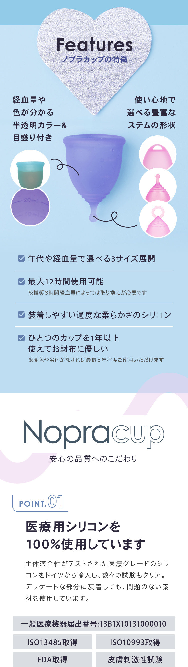 月経カップの特徴